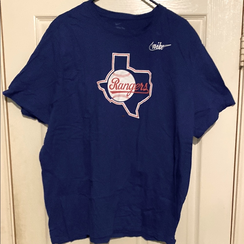 Texas ranger t-shirt.  Worn once but lost weight so no longer can wear it.